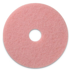 Americo® Remover Burnishing Pads, 20 in Diameter, Pink, 5/CT