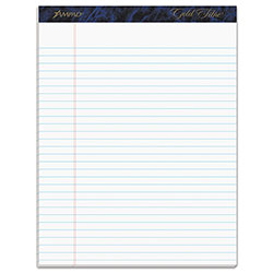 Ampad Gold Fibre Quality Writing Pads, Wide/Legal Rule, 50 White 8.5 x 11.75 Sheets, Dozen (AMP20070)