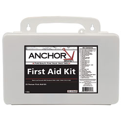 Anchor 25 Person First Aid Kit, Plastic Case, Wall Mount