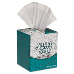 Angel Soft Professional Series® 2-Ply Facial Tissue, Cube Box, 46580, 96 Sheets/Box, 36 Boxes/Case