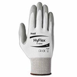 Ansell HyFlex 11-644 Light Cut Protection Gloves, Size 9, Gray/White