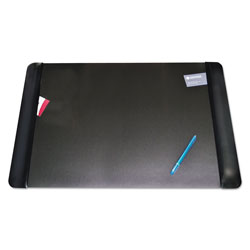 Artistic Office Products Executive Desk Pad with Antimicrobial Protection, Leather-Like Side Panels, 36 x 20, Black