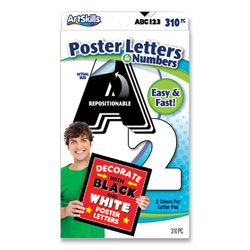 ArtSkills® Black and White Poster Letters and Numbers, 10 in h, 310/Pack