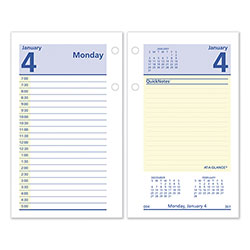 At-A-Glance QuickNotes Desk Calendar Refill, 3.5 x 6, White/Yellow/Blue Sheets, 12-Month (Jan to Dec): 2024 (AAGE51750)