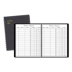 At-A-Glance Visitor Register Book, Black Cover, 10.88 x 8.38 Sheets, 60 Sheets/Book (AAG8058005)