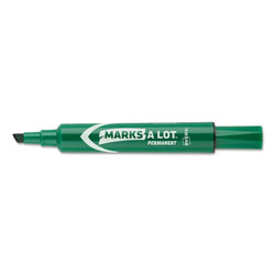 Avery MARKS A LOT Regular Desk-Style Permanent Marker, Broad Chisel Tip, Green, Dozen