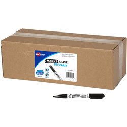 Avery Marks A Lot Value Pack Dry Erase Markers - Bullet Marker Point Style - Black - 200 / Carton