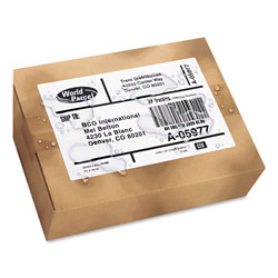 Avery Waterproof Shipping Labels with TrueBlock Technology, Laser Printers, 5.5 x 8.5, White, 2/Sheet, 50 Sheets/Pack