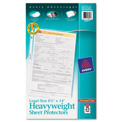 Avery Top-Load Polypropylene Sheet Protector, Heavy, Legal, Diamond Clear, 25/Pack