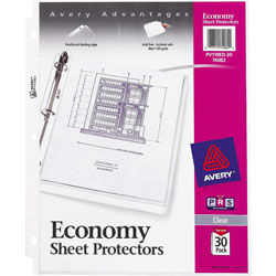 Avery Economy Clear Sheet Protectors, Acid-Free, Pack of 30