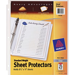 Avery Standard Weight Sheet Protectors, Pack of 25