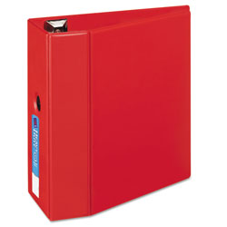 Avery Heavy-Duty Non-View Binder with DuraHinge, Locking One Touch EZD Rings and Thumb Notch, 3 Rings, 5 in Capacity, 11 x 8.5, Red