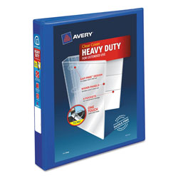 Avery Heavy-Duty View Binder with DuraHinge and One Touch EZD Rings, 3 Rings, 1 in Capacity, 11 x 8.5, Pacific Blue