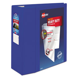 Avery Heavy-Duty View Binder with DuraHinge and Locking One Touch EZD Rings, 3 Rings, 5 in Capacity, 11 x 8.5, Pacific Blue