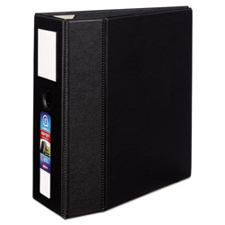 Avery Heavy-Duty Non-View Binder, DuraHinge, Three Locking One Touch EZD Rings, Spine Label, Thumb Notch, 5 in Cap, 11 x 8.5, Black