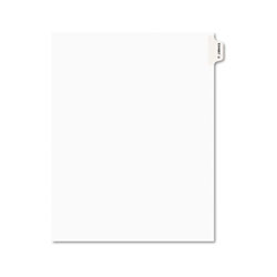 Avery Avery-Style Preprinted Legal Side Tab Divider, Exhibit U, Letter, White, 25/Pack