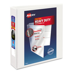 Avery Heavy-Duty Non Stick View Binder with DuraHinge and Slant Rings, 3 Rings, 2" Capacity, 11 x 8.5, White (AVE05504)