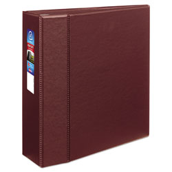 Avery Heavy-Duty Non-View Binder with DuraHinge and Locking One Touch EZD Rings, 3 Rings, 4" Capacity, 11 x 8.5, Maroon (AVE79364)
