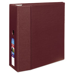 Avery Heavy-Duty Non-View Binder with DuraHinge, Three Locking One Touch EZD Rings and Thumb Notch, 5" Capacity, 11 x 8.5, Maroon (AVE79366)