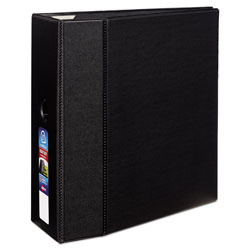 Avery Heavy-Duty Non-View Binder with DuraHinge, Locking One Touch EZD Rings and Thumb Notch, 3 Rings, 5" Capacity, 11 x 8.5, Black (AVE79986)
