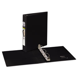 Avery Mini Size Durable View Binder with Round Rings, 3 Rings, 1" Capacity, 8.5 x 5.5, Black (AVE17167)