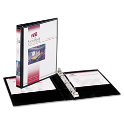 Avery Mini Size Durable View Binder with Round Rings, 3 Rings, 0.5" Capacity, 8.5 x 5.5, Black (AVE27725)
