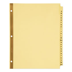 Avery Preprinted Laminated Tab Dividers w/Gold Reinforced Binding Edge, 25-Tab, Letter (AVE11306)