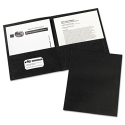 Avery Two-Pocket Folder, 40-Sheet Capacity, Black, 25/Box (AVE47988)