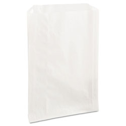 Bagcraft Grease-Resistant Single-Serve Bags, 6.5 in x 8 in, White, 2,000/Carton