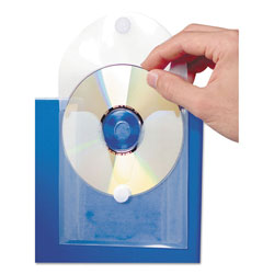 Baumgarten's CD Pocket, Clear/White, 5/Pack