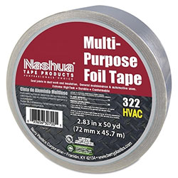 Berry Global 323 Multi-Purpose Plain Foil Tape, 72 mm x 46 m, 5 mil, Aluminum Silver