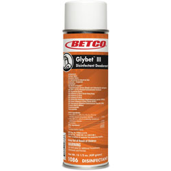 Betco Glybet III Disinfectant, 15.5 Oz, Citrus Scent, Case Of 12 Cans, Ready-To-Use Aerosol, 496 fl oz (15.5 quart), Citrus Bouquet Scent, 12/Case, Clear