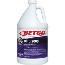 Betco Ultra 2000 Super Degreaser - Concentrate Liquid - 128 fl oz (4 quart) - Cherry Almond Scent - 4 / Carton - Green