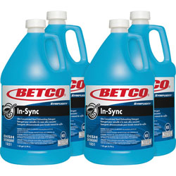 Betco Simplicity In-Sync Dishwashing Liquid - Concentrate Liquid - 128 fl oz (4 quart) - Fresh Ozonic ScentBottle - 4 / Carton - Blue