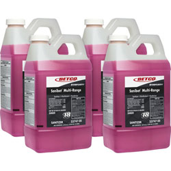 Betco SYMPLICITY SANIBET MultiRange Sanitizer - Concentrate Liquid - 67.6 fl oz (2.1 quart) - 4 / Carton - Pink