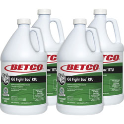 Betco Fight Bac RTU Disinfectant, Ready-To-Use Liquid, 128 fl oz (4 quart), Fresh Scent, 4/Carton, Clear