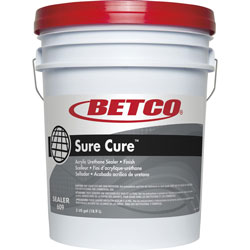 Betco Sure Cure Floor Sealer and Finish, Ready-To-Use Liquid, 720 fl oz (22.5 quart), Milky White