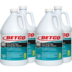 Betco Clear Foaming Skin Cleanser, Foam, 1 gal, Applicable on Hand, Fragrance-free, Dye-free, Non-irritating, 4/Carton