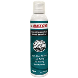 Betco Hand Sanitizer Foam, 7 oz, Bacteria Remover, Kill Germs, Hand, Skin, White, Anti-septic