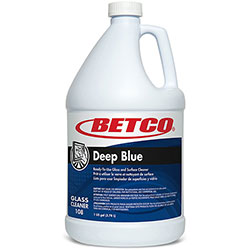 Betco Deep Blue Glass and Surface Cleaner, Pleasant Scent, 1 gal Bottle, 4/Carton