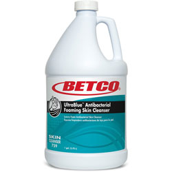 Betco Ultra Blue Antibacterial Foaming Skin Cleanser, Foam, 1 gal, Clean Ocean, Skin, Anti-bacterial, Non-irritating, Moisturising