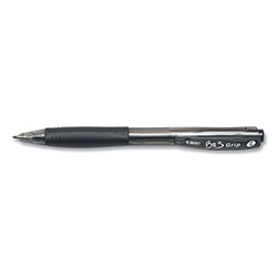 Bic BU3 Ballpoint Pen, Retractable, Medium 1 mm, Black Ink, Black Barrel, 18/Pack