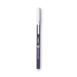 Bic PrevaGuard Ballpoint Pen, Stick, Medium 1 mm, Blue Ink/Blue Barrel, 8/Pack