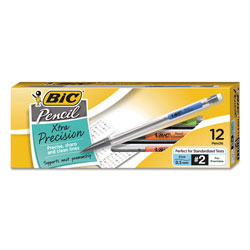 Bic Xtra-Precision Mechanical Pencil, 0.5 mm, HB (#2.5), Black Lead, Clear Barrel, Dozen