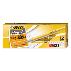 Bic Xtra-Strong Mechanical Pencil, 0.9 mm, HB (#2.5), Black Lead, Yellow Barrel, Dozen