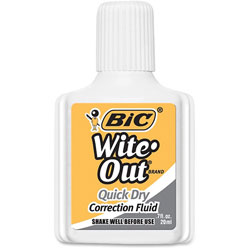 Bic White Correction Fluid, Quick Dry , 20ml