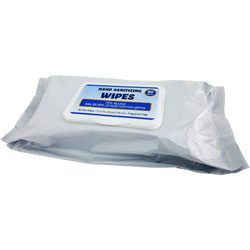 BK Resources Hand Sanitizing Wipes, 7 in x 7 in, White, Durable, Alcohol Based, Lid, For Hand, 80 Per Pack, 2400/Carton