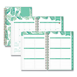 Blue Sky Day Designer Palms Weekly/Monthly Planner, Palms Artwork, 8 x 5, Green/White Cover, 12-Month (Jan to Dec): 2022