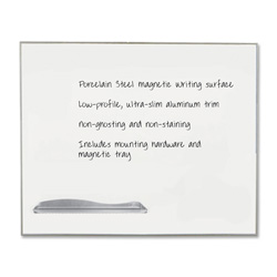Balt Ultra-Trim Magnetic Board, Dry Erase Porcelain/Steel, 48 x 33 3/4, White/Silver