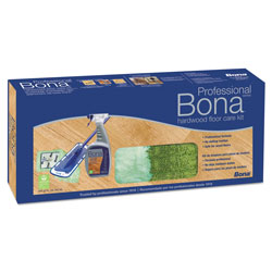 Bona® Hardwood Floor Care Kit, 15 in Head, 52 in Handle, Blue